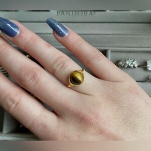Handmade/Wire wrapped tiger eye ring